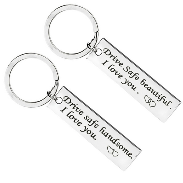 Fashion Key Chain Engraved Drive Safe  For Couples Girlfriend  Jewelry Gifts Key 