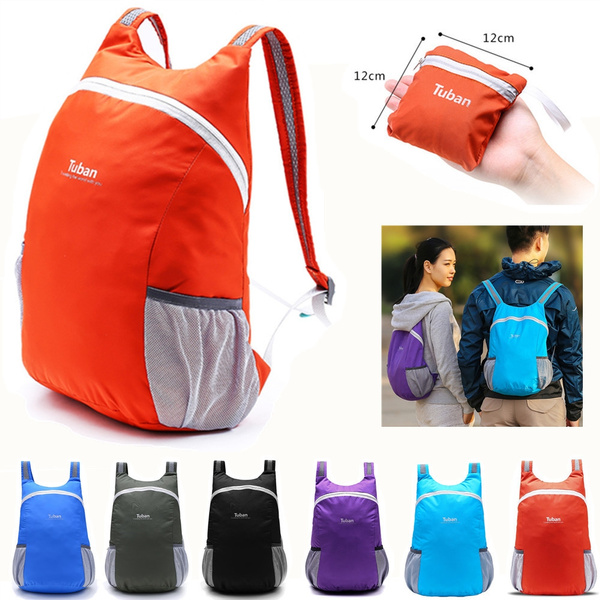 Lightweight Nylon Foldable Backpack Waterproof Backpack Folding Bag Portable Men 
