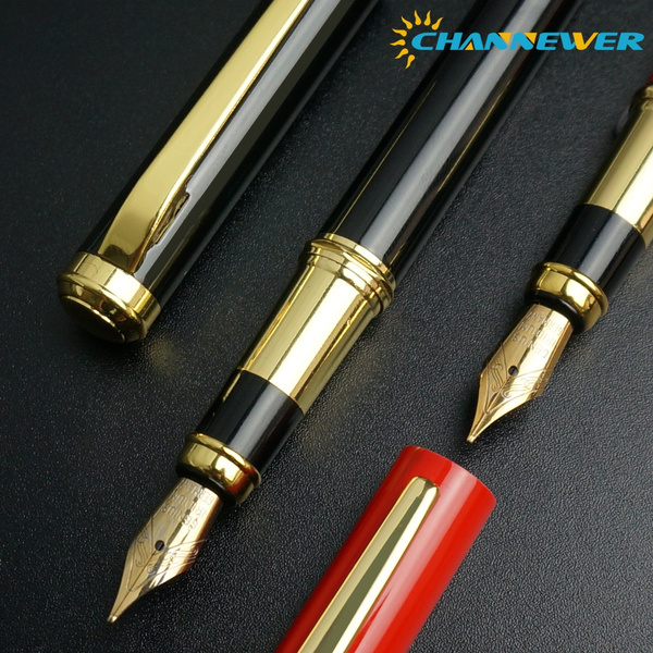 Metal Clip Fountain Pen Fine Writing Inking Pens School Office Supplies 1pc  Sets