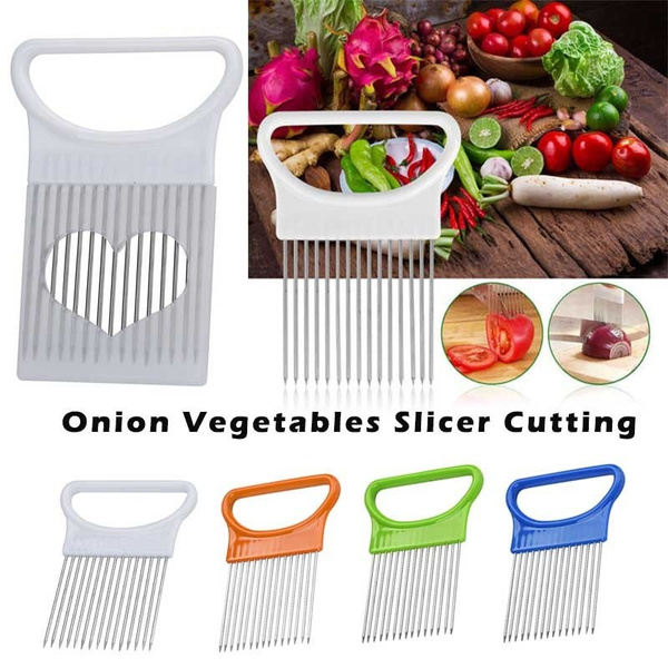 New Kitchen Gadgets Onion Slicer Tomato Vegetables Safe Fork vegetables  Slicing Cutting Tools household items kitchen
