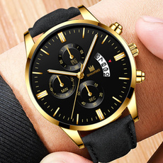 Fashion, business watch, Army, leather