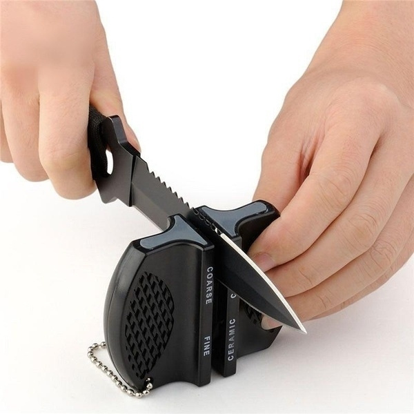 Hot Mini Ceramic Rod Tungsten Steel Camp Pocket Kitchen Knife Sharpener  Tool Beus