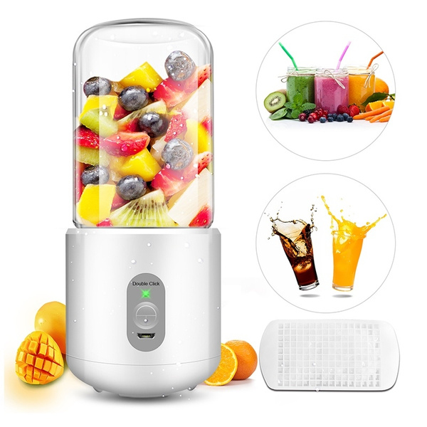 Portable Glass Smoothie Blender, USB Rechargeable Juicer Cup, Single Serve  Fruit Mixer, Multifunctional Small Travel Blender for Shakes and Smoothies