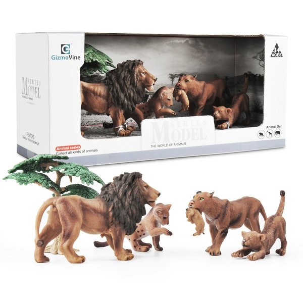 African Wild Animals Realistic Action Model Simulated Lion Family Model Toys Learning Toys Kids Children Gift