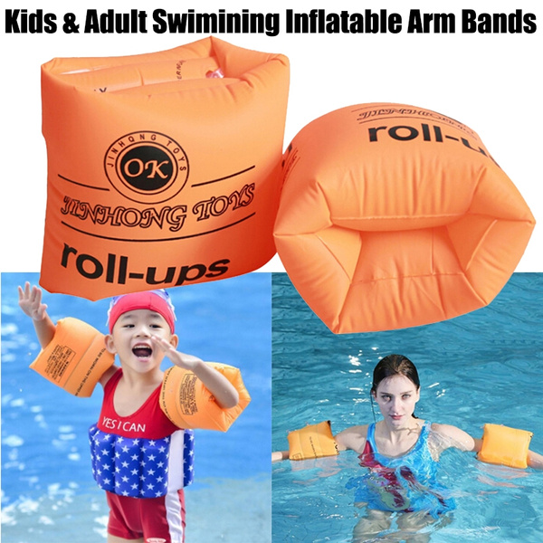 Kids & adult inflatable arm bands ring floaties swimming pool safety trainers lc 
