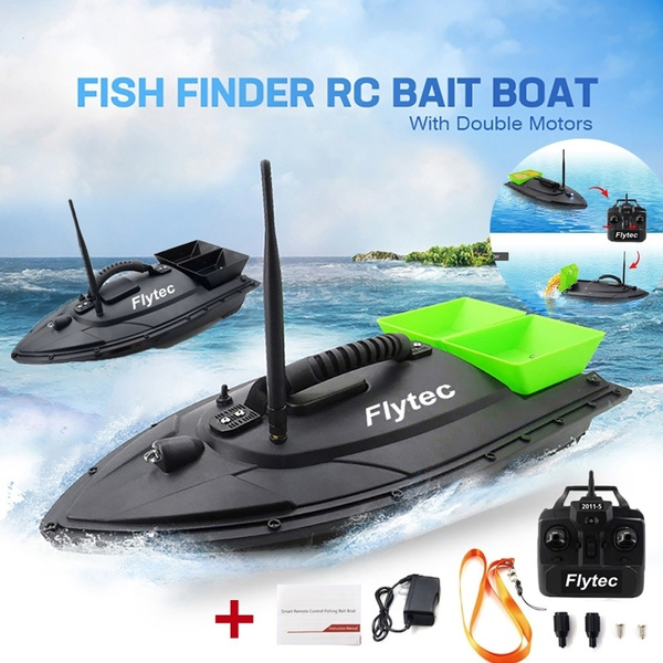 500M Bait Fishing Boat Remote Control Double Motors Bait Fishing Boat with  Two Fish Finder 1.5kg Loading Tanks RC Boat Ship Speedboat