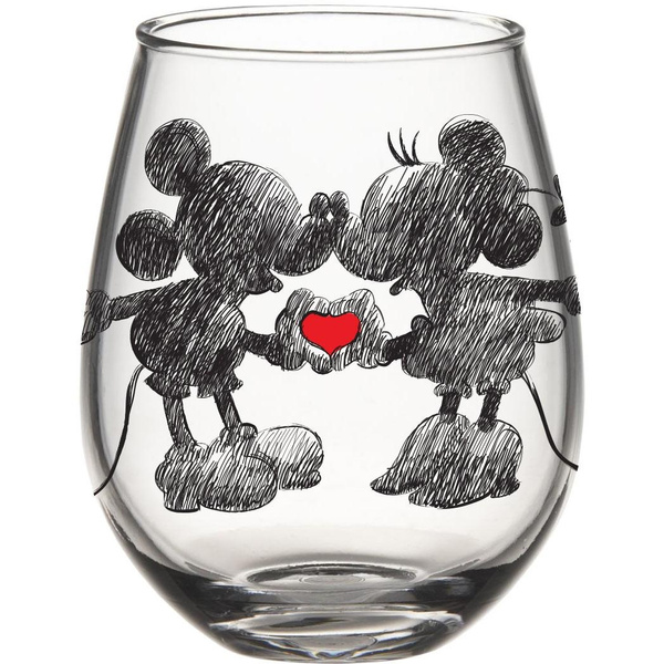 Mickey And Minnie 20 Ounce Stemless Wine Glass