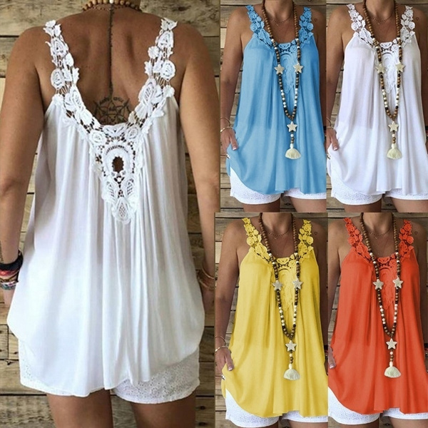 women's plus size lace tank tops