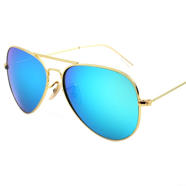 Popular Golden Frame Mirrored Women Sunglasses Classic Unisex Retro ...