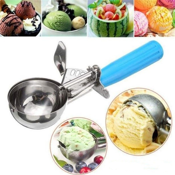 1PC Ice Cream Scoop Stainless Steel Cookie Dough Scoop Cookie Mash Muffin  Spoon Kichen Tools Spherical Mould Ice Tool