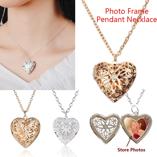 Heart pendant with hot sale photo frame