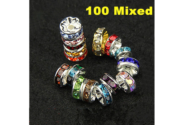 Crystal Rhinestone Rondelle Spacer Beads