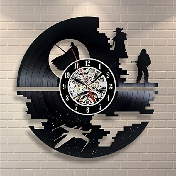 Star Wars Vinyl Record Clock Home Decor Art Beautiful Unique Design That Made Out Of Retro Wish - Star Wars Vinyl Record Clock Home Decor Art