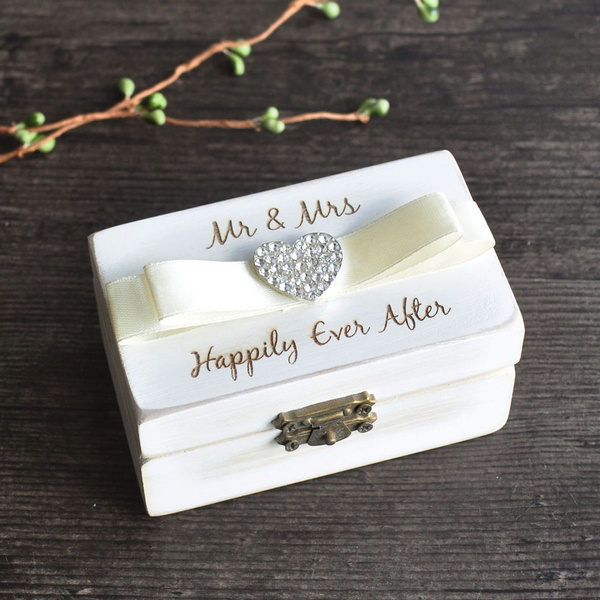 Wedding Ring Box, Wood Ring Holder, Wedding Ring Bearer Box, Rectangle Ring Box, Wooden Ring Box, Wedding Decor, Engagement Ring Box, Rustic Wedding Gift | Wish