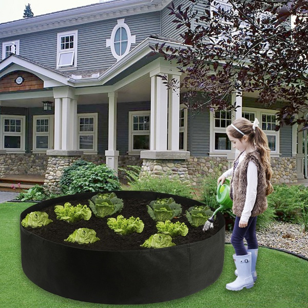 Details about   Felt Fabric Raised Garden Bed Non-Woven Grow Bags Pot Container BREATHABLE 