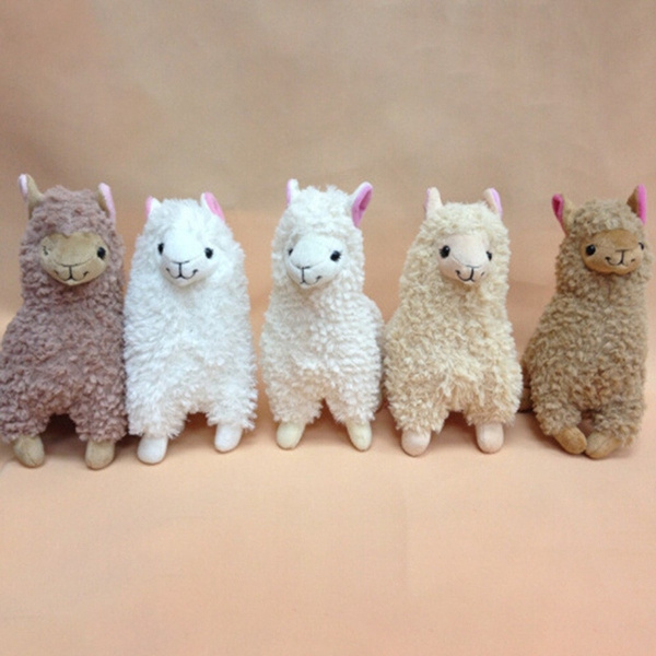 Cute Alpaca Plush Toy 23CM Height Camel Cream Llama Stuffed Animal Kids Doll 