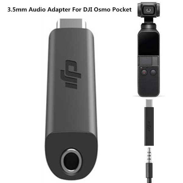 Rullesten frimærke fjendtlighed DJI Osmo Pocket 3.5mm Audio Adapter Black Pocket PTZ Camera Audio Adapter  Microphone Interface External Microphone | Wish