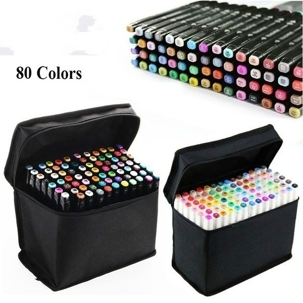 80 Colors Artist Dual Head Sketch Copic Markers Set For School Drawing  Sketch