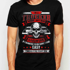 truckingskulltshirt, Cotton Shirt, skull, fashion shirt