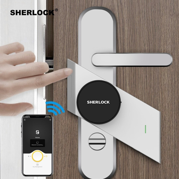 Sherlock S2 Smart dörrlås Hem Keyless Lock Fingeravtryck + Lösenord Arbete Elektroniskt lås Trådlös apptelefon Bluetooth-kontroll Wish