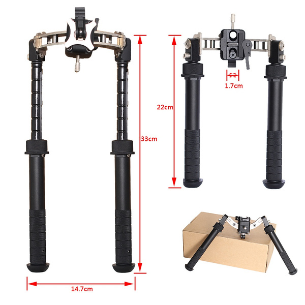 Tactical Rifle Bipod Adjustable metal Bipod double QD Adjustable for ...