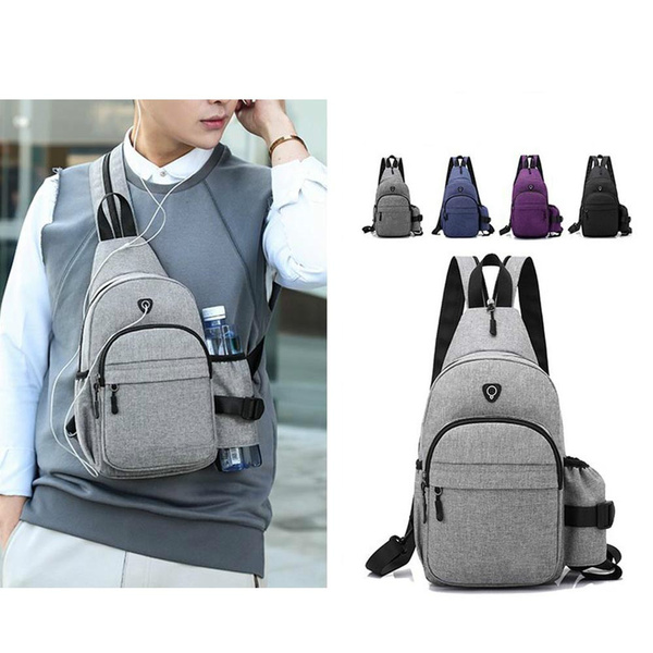 Multifunctional Men's Backpack Crossbody Bag Chest Bag Outdoor