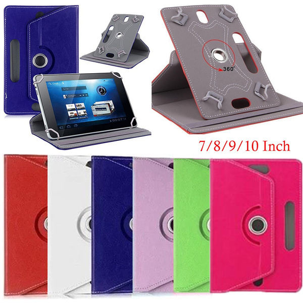 UNIVERSAL 360°ROTATION LEATHER STAND CASE COVER For All 10",10.1"Tab,Tablets 