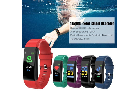 Fitness smart watch activity tracker womenmen best sale kids fitbit android ios heart rate