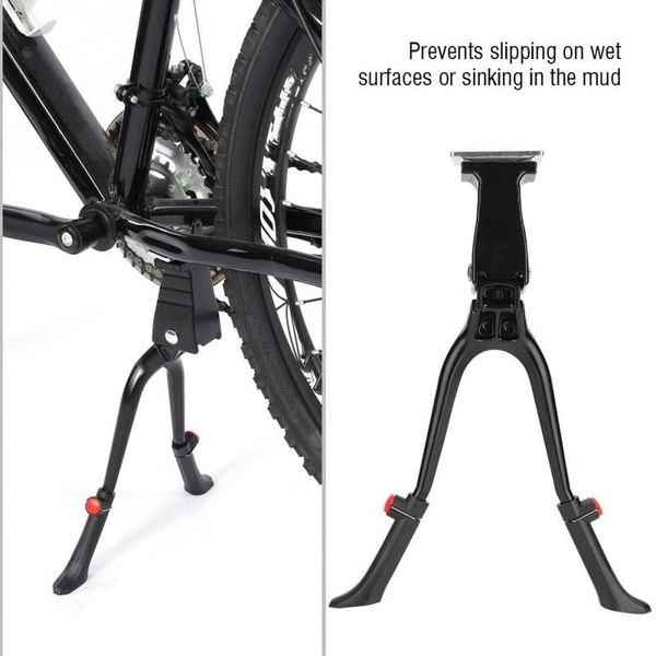 Bicycle Kickstand,Center Mount Double Leg,Tool-Less Adjustable Fits 24-28,Stand Upright Bracket