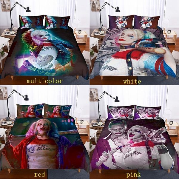 Fashion New 3d Digital Printed Bedding, Harley Quinn Twin Bed Sheets