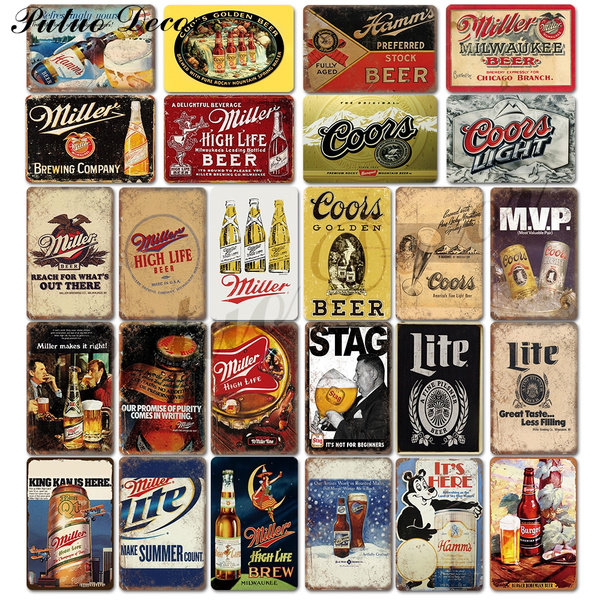 Preciser Metal Tin Signs for Bar Pub Cafe Beer Vintage Tin Signs Wall Decor Sign Bar Decor Sign 12 x 8 Inches 