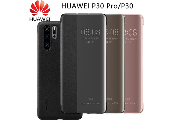 Huawei P30 Pro Case Original Official 1 1 Smart View Pu Leather Protection Flip Case Huawei P30 Pro Cover Huawei P30 Huawei Mate pro Case Funda Wish