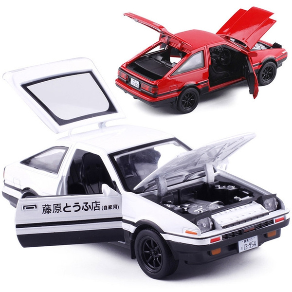 New Initial D Toyota Ae86 1 28 Car Model Anime Alloy Cartoon Fast And Furious With Back Sound Light For Child Toys Wish