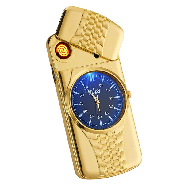 Fashion Metal USB Electric Rechargable Windproof Fireless Cigarette Lighter Multifunctional
