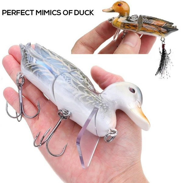 2-Size Topwater Fishing Lure Duck with Treble Hooks for Bass/Pike/Catfish / Musky