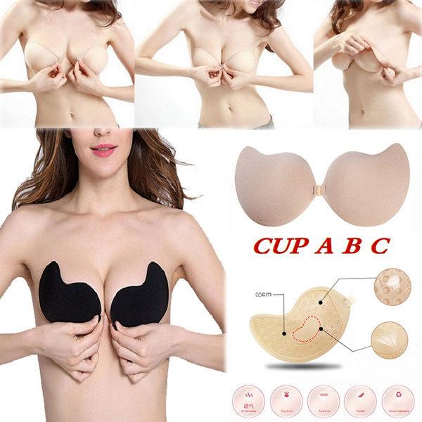 Women Adhesive Reusable Invisible Bra Silicone Breast Nipple Cover Pasties  Female Ladies Underwear Strapless Corset