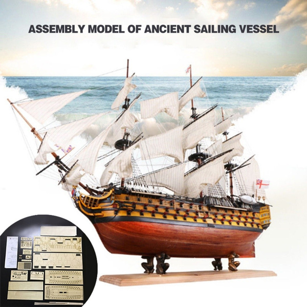 Victory HMS DIY Wooden Sailing Boat Assembly Model Kit Ship Home Decor Toy Gifts 