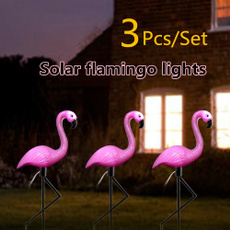 torchlight, decoration, flamingo, led
