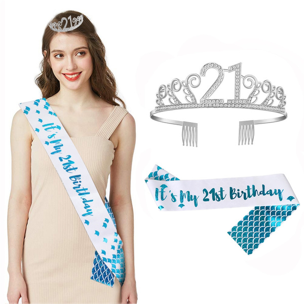 21st birthday sale crown and sash