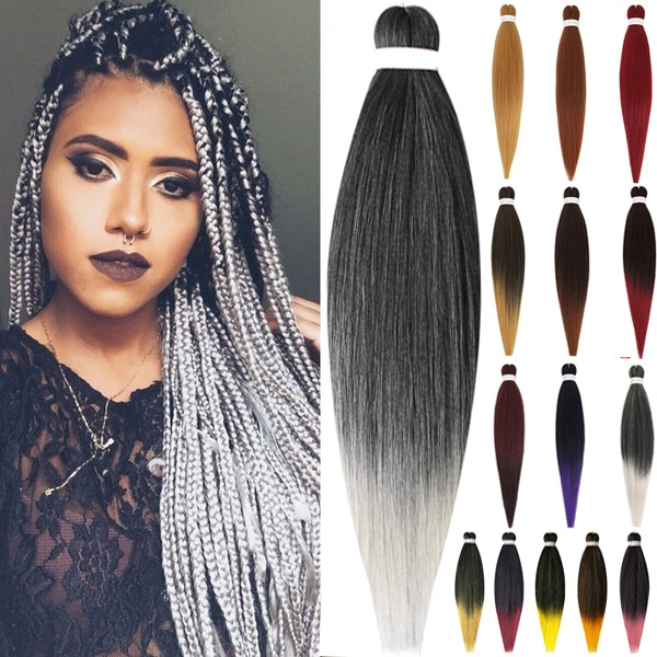 25 Colors New Type Jumbo Ombre Crochet Braids Hair Pre Stretched Ez Braid Synthetic Hair