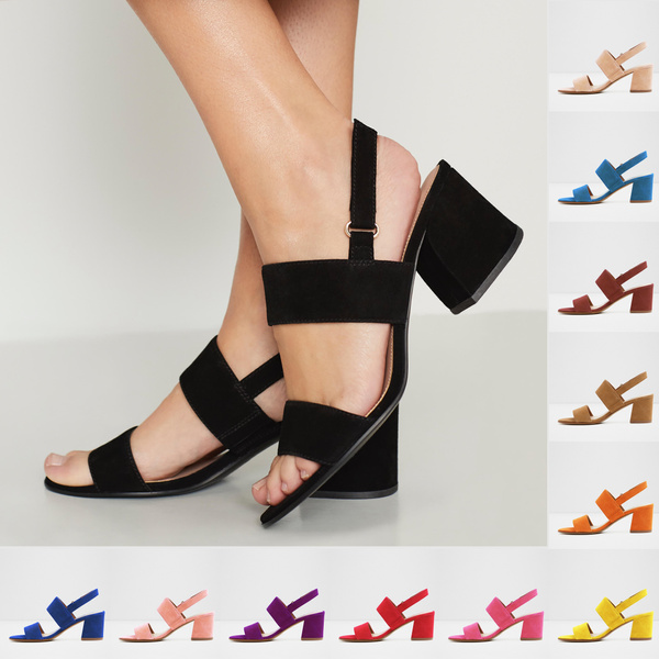 Open Toe Thick Heel Sandals 