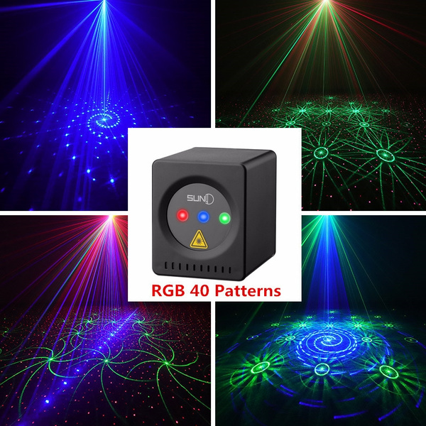 SUNY RGB Laser Light Mini Portable Cordless Laser Lights USB Rechargeable  40 RGB Patterns Projector Music DJ Club Party Lights Holiday Gift,You Can  