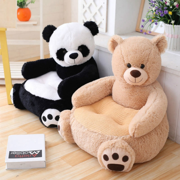 Kids Sofa Cute Bear Plush Room Soft Brown Bear Shaped Armchair Reading Best Gift 