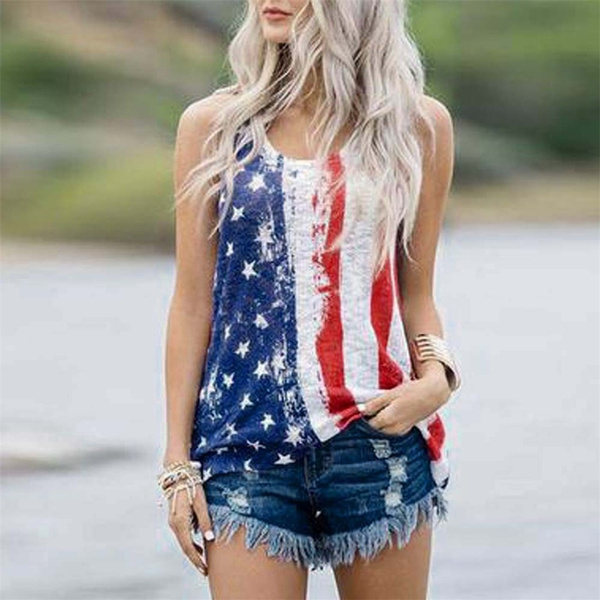 plus size patriotic tank tops