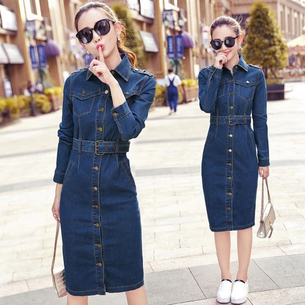 Denim dress hotsell in winter