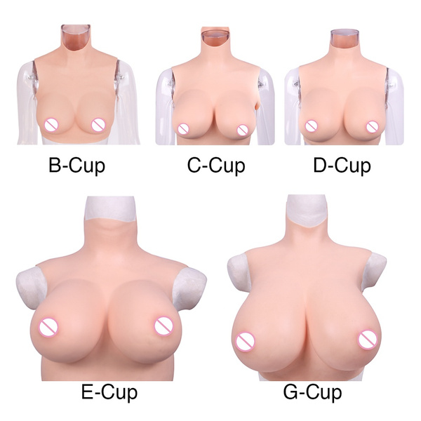 Silicone Boobs Silicone Filled Cup C Realistic Fake Breasts