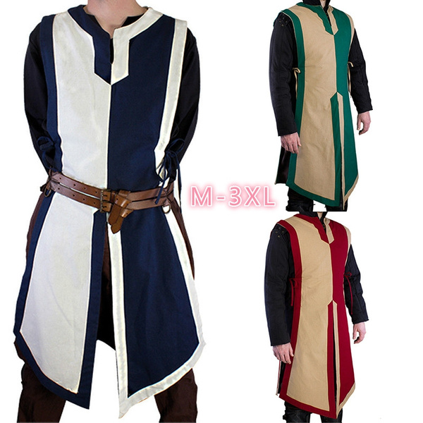 Larp Jerkin Sleeveless Basic Medieval Tabard Renaissance Costume Tunic Shirt 