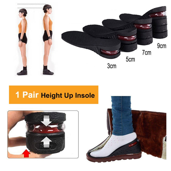 5cm Shoe Lift Height Increase Heel Lifts Insoles Taller Air Bubble Cushion new 