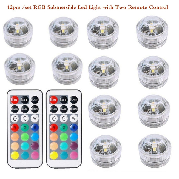 Small submersible light mini waterproof tea candle light remote control paper lantern light battery powered 16 keys remote control flameless candle light party event home vase pool pond decorative lighting-10P2 