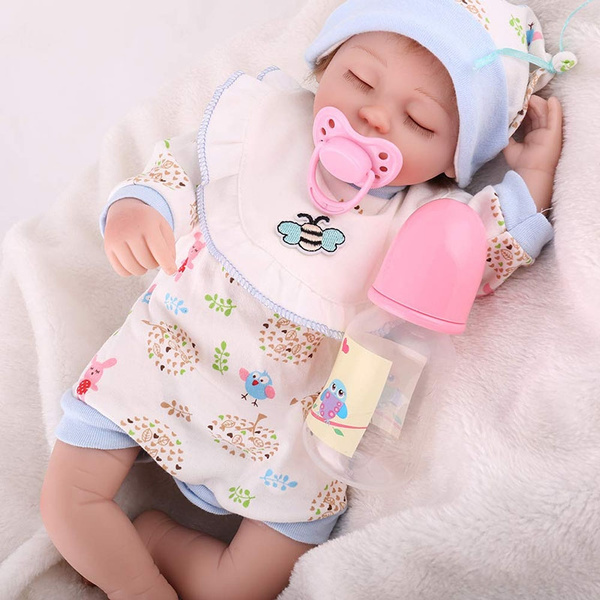 Reborn Baby Doll Diaper Bag Bottles Pacifier Blanket Clothes 4UR